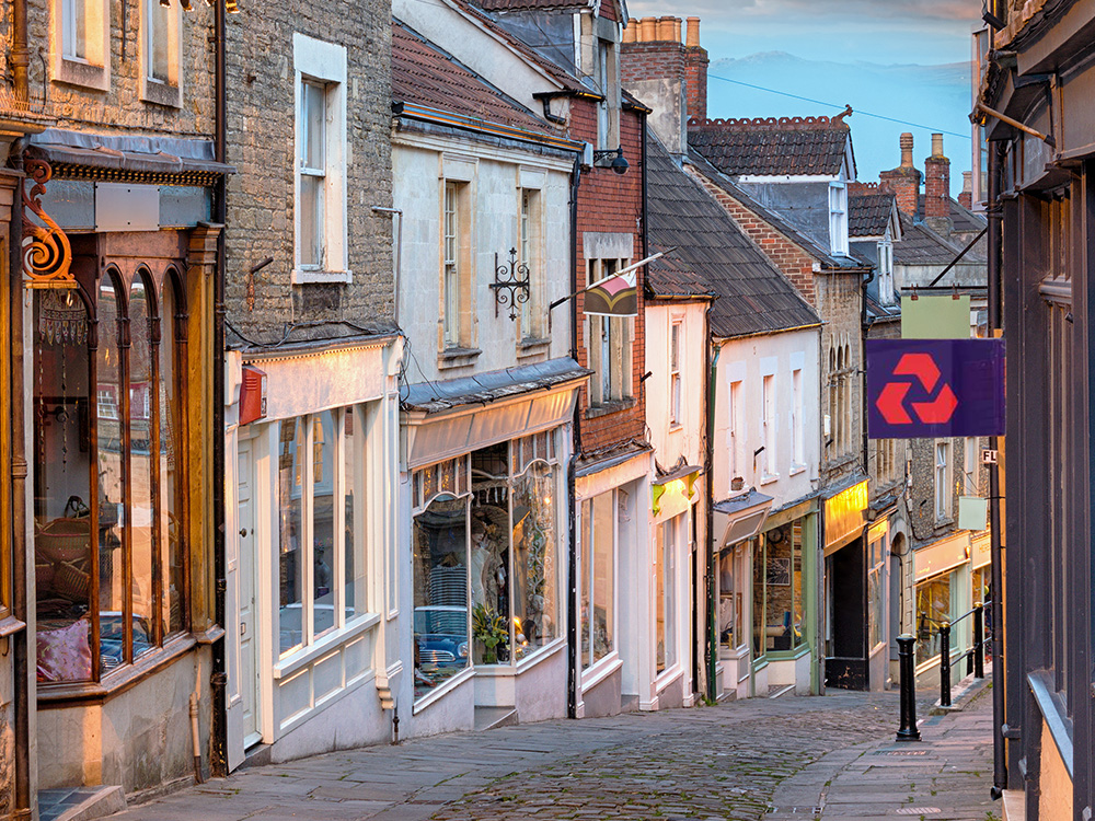 Frome Highstreet showing Natwest bank